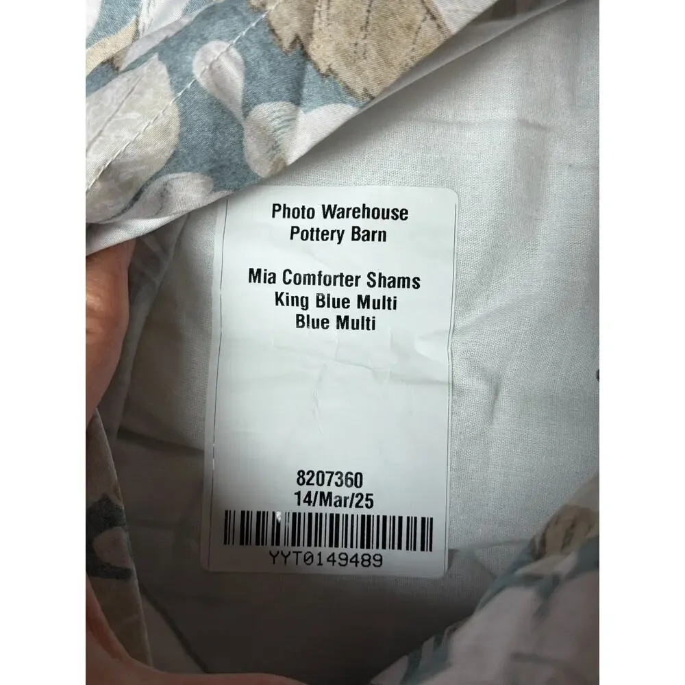 Pottery Barn Mia Bird Floral King Comforter Sham 20